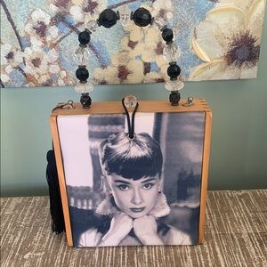 Vintage Audrey Hepburn Purse. Great used condition. Cigar Box.